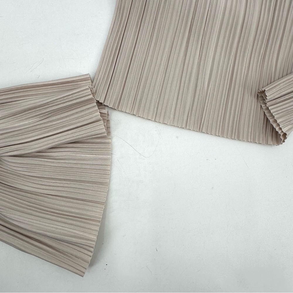 Sanctuary Pants Women’s M Beige Pleated Pull On Elastic Waist Polyester Neutral - Picture 8 of 10